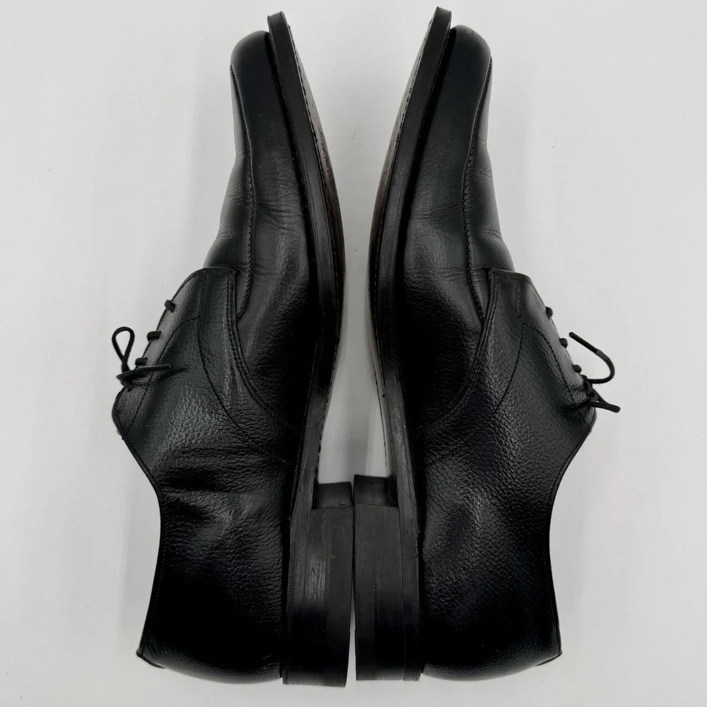 Vintage Guardsman Black Leather Derby Dress Shoes Mens 9.5 Classic Career Formal